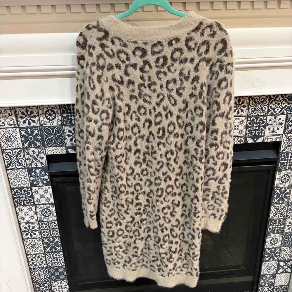 Maurices Cream and Brown Animal Print Dress
